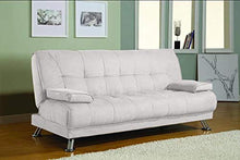 Gstore Divano Letto RECLINABILE Ecopelle Ufficio - Salotto (Bianco J003)