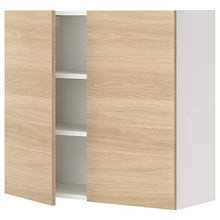 ENHET parete cb w 2 shlvs/porte 80x30x75 cm bianco/rovere