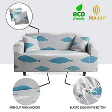 MAJAP - Copridivano elasticizzato per 1 posto con 2 federe - Copridivano anche per divano angolare, copridivano, a forma di L (90-140 cm) - Arredi Casa