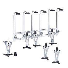 Relaxdays Spillatore da Parete, Bar Butler per 6 Bottiglie, Dosatore Professionale da 3 cl, 53x36x11 cm, Argento, Alluminio