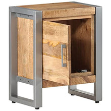 vidaXL Comodino 40x30x50 cm in Legno di Mango Grezzo