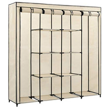 Tidyard Guardaroba con 4 Scomparti,Armadio con Scomparti,Crema 175x45x170 cm