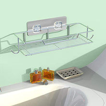 4 pezzi autoadesivi per doccia, senza foratura, mensole da bagno, montaggio a parete, in acciaio inox, organizer da cucina