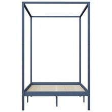 SKM Giroletto a Baldacchino Grigio Legno Massello di Pino 120x200cm