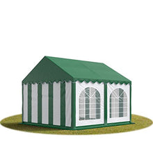 TOOLPORT Tendone per Feste e Eventi 4x4 m Gazebo Matrimonio - Bianco - Molte Misure - Premium Bianco-Verde