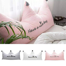 YAHAO Cuscino Comodo Triangolare Cuscino di Lettura Letto Divano Sfoderabile Cerniera Complessivamente Lavabile,White-150cm