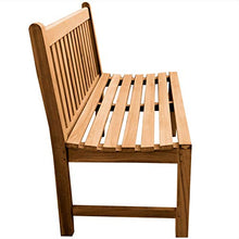 Panca da giardino Ascoli in legno massiccio di teak, senza braccioli