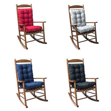 Hinder - Set di 2 cuscini per sedia a dondolo, in rattan, per divano, sedia da giardino, cuscino per schienale e fondo