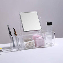 Specchio di Trucco Acrilico Cosmetici Desktop Storage Box Specchio Integrato Dresser Cura della Pelle Shelf