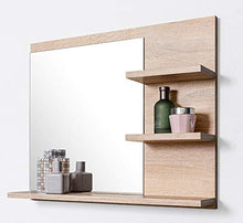 DOMTECH Specchio da bagno, a parete, sonoma in rovere, specchio da vanità