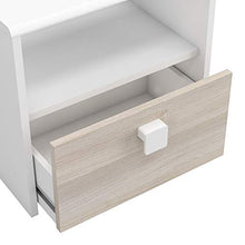 13Casa - Easy A6 - Comodino. Dim: 33x42x43 h cm. Col: Bianco, Acacia. Mat: MDF., legno_composito