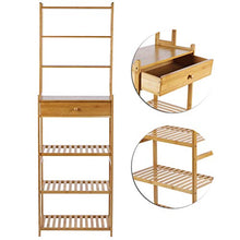 HYM Bookshelf Bookshelf con Rack Multifunzione Multifunzione in bambù con Cassetto per Cassetti per La Casa