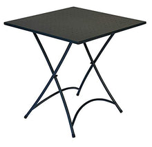 vorghini Tavolino Quadrato Pieghevole 70x70 cm in Ferro Stresa Nero