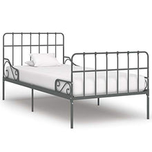 SKM Giroletto con Doghe Grigio in Metallo 100x200 cm