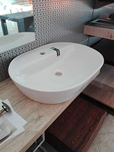 VE.CA-Italy LAVABO da APPOGGIO Elegance 60 CM in Ceramica Bianca ARREDO Bagno Design Alta QUALITA'