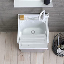 Kiamami Valentina LAVATOIO 50x50 COLORE GRIGIO PERLA OPACO CON MOBILE DUE ANTE