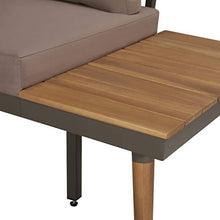 SKM Set Divani da Giardino 4 pz con Cuscini Legno di Acacia Marrone (47.6kg)