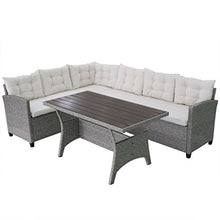 vidaXL Divano Angolare da Giardino Set 12 pz in Polyrattan Grigio Sofà Esterni