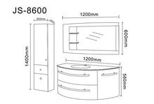 Simba Srl ARREDO Bagno Mobile Bagno Bianco Un LAVANDINO + Specchio + Colonna SOSPESO MOD. Ambassador New