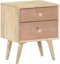Comodino Letto gabinetto Comodino 40x35x50 Cm Solido Mango Legno Hyococ