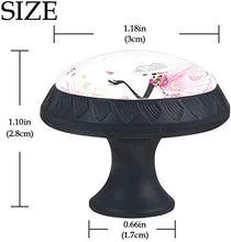 Abito fiore fata farfalla rosa Pomelli per Porta Set di 4 Pomelli per Mobili Manopole per Cassetti Cucina Armadio Vetro
