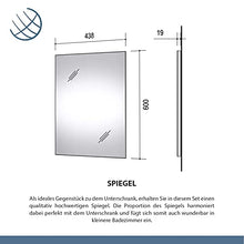 Planetmöbel Mobiletto per lavabo in ceramica, a specchio, 50 cm, opaco (bianco opaco)