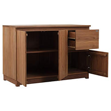 Teako Design Credenza Carmelo, resistente alle intemperie, in teak, 135 cm, mobili da giardino, resistente alle intemperie
