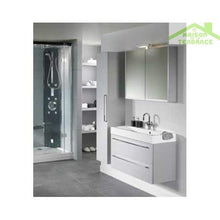 Kit Mobile lavabo RIHO & SLIMLINE-SET 70 in acrilico lucido, 100 x 38 a 60,5 cm