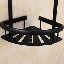 GJJSZ Mensole per Bagno Nere a Due Piani,scaffali per cestini a Due Piani in Alluminio Spaziale,mensola per Bagno da Parete