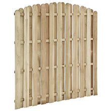 vidaXL Legno di Pino Impregnato Verde Pannello di Recinzione Elegante Robusto Privacy Sicurezza Barriera da Giardino Recinto 180x(155-170) cm