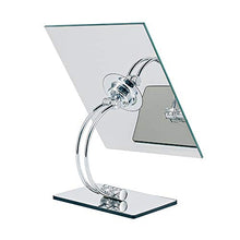 Faus Koco. Specchio Quadrato Argento monocorpo in Acciaio Inox Argento + Specchio in plastica ABS Specchio cosmetico for la casa Specchio da banco