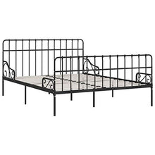 SKM Giroletto con Doghe Nero in Metallo 180x200 cm (27.9kg)