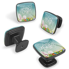Uova di Pasqua coniglietto di erba fiori Pomelli per Porta Set di 4 Pomelli per Mobili Manopole per Cassetti Cucina Armadio Vetro
