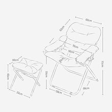 ZHILIAN® Gray Divano Pigro Sedia Pieghevole con Poggiapiedi Poltrona Reclinabile Regolabile in Altezza Cuscino del Divano
