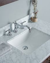 RUBEZA Didim - Mobiletto Vanity, 900 mm, colore: Bianco marmo italiano Carrara
