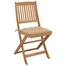 vidaXL Sedie da Giardino Pieghevoli 2 pz con Cuscini Massello Acacia