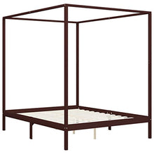 SKM Giroletto e Baldacchino 4 Cassetti Marrone Scuro Pino 160x200cm