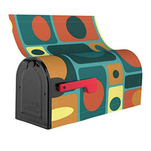 Mid Century Modern Turquoise Rettangoli unici magnetici per cassetta delle poste, per giardino, giardino, cortile, dimensioni standard, 53 x 40 cm