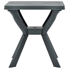 BIGTO - Tavolo da giardino in plastica, decorazione bistrot verde, 70 x 72 x 70 cm