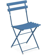 Emu Arc en Ciel Set: Tavolo Pieghevole Art. 334 Cm. 50 x 70 e 2 sedie Item 314 Colore Azzurro Marina cod. 16