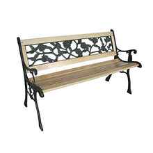 Panca da giardino in legno a 3 posti, con gambe in ghisa