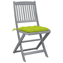 vidaXL Sedie da Giardino Pieghevoli 2 pz con Cuscini Massello Acacia