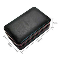 SMEJS Nero Portatile Cigar Box umidificatore - Cigar Box da Viaggio in Pelle Humidor con Il Sigaro Cutter e umidificatore