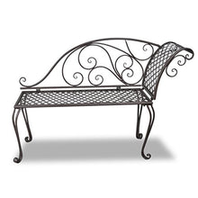 Anself Panchina in Metallo con Disegno Marrone d'antiquariato