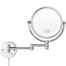 HGXC Specchi da Barba a Parete ingrandenti con luci dimmerabili, Specchio da Bagno con luci e ingrandimento, Spina UK