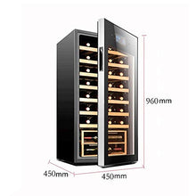 Armadietto per Vino con ripiano in Legno massello - Cantinetta per Vino da 32 Bottiglie termoelettrica per Vino Rosso e Bianco/refrigeratore da banco con Display Digitale della Temperatura per CAS