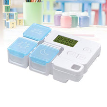 Healifty Portapillole Digitale 3 Scomparti Portapillole con Promemoria per Allarmi Farmaci Dispenser per Pillole Organizzatore Senza Batteria Celeste
