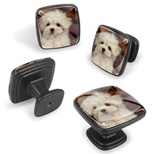 Cane carino in legno soffice cane Pomelli per Porta Set di 4 Pomelli per Mobili Manopole per Cassetti Cucina Armadio Vetro