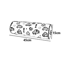 CJC Cuscini Schienale Federa Tessili Round Back Leg Roll Memory Foam Cotton 15x45cm Multifunzione