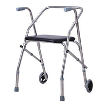 Telaio da passeggio Con Ruote Pieghevole con Sedile per Anziani Disabili Stampella Antiscivolo (Colore : A)